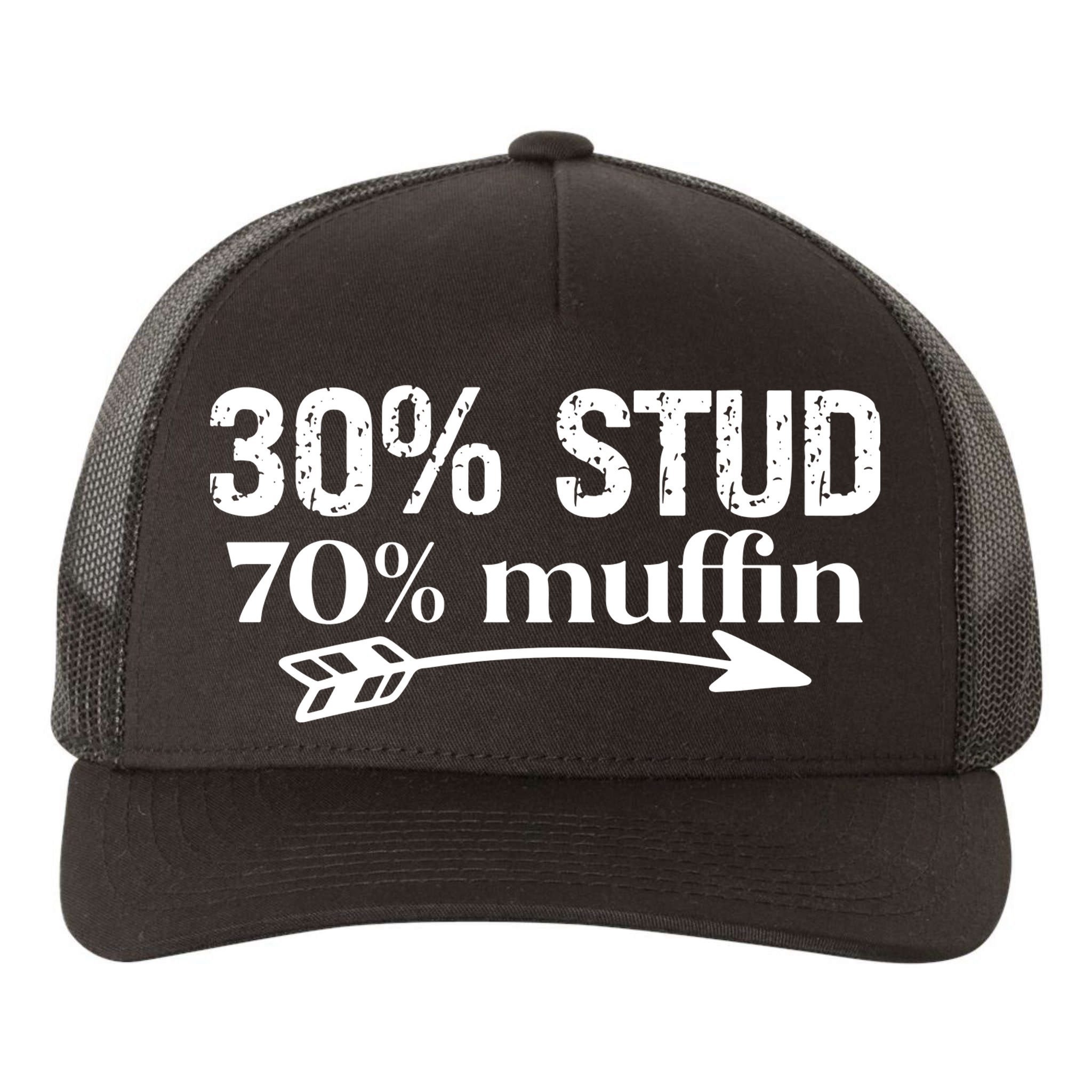 30% Stud 70% Muffin Yupoong Adult 5-Panel Trucker Hat