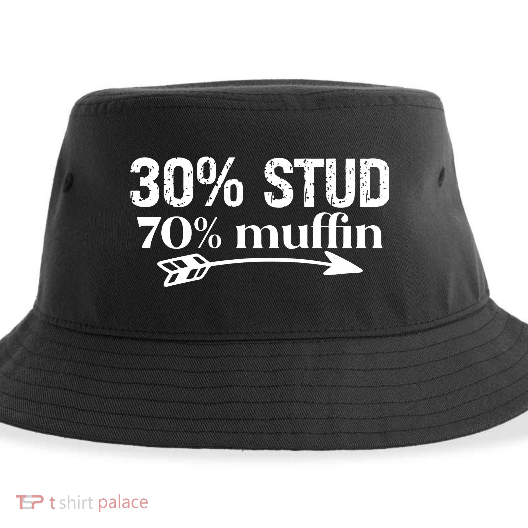30% Stud 70% Muffin Sustainable Bucket Hat