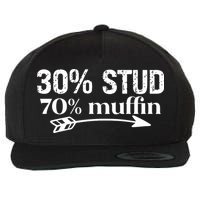 30% Stud 70% Muffin Wool Snapback Cap