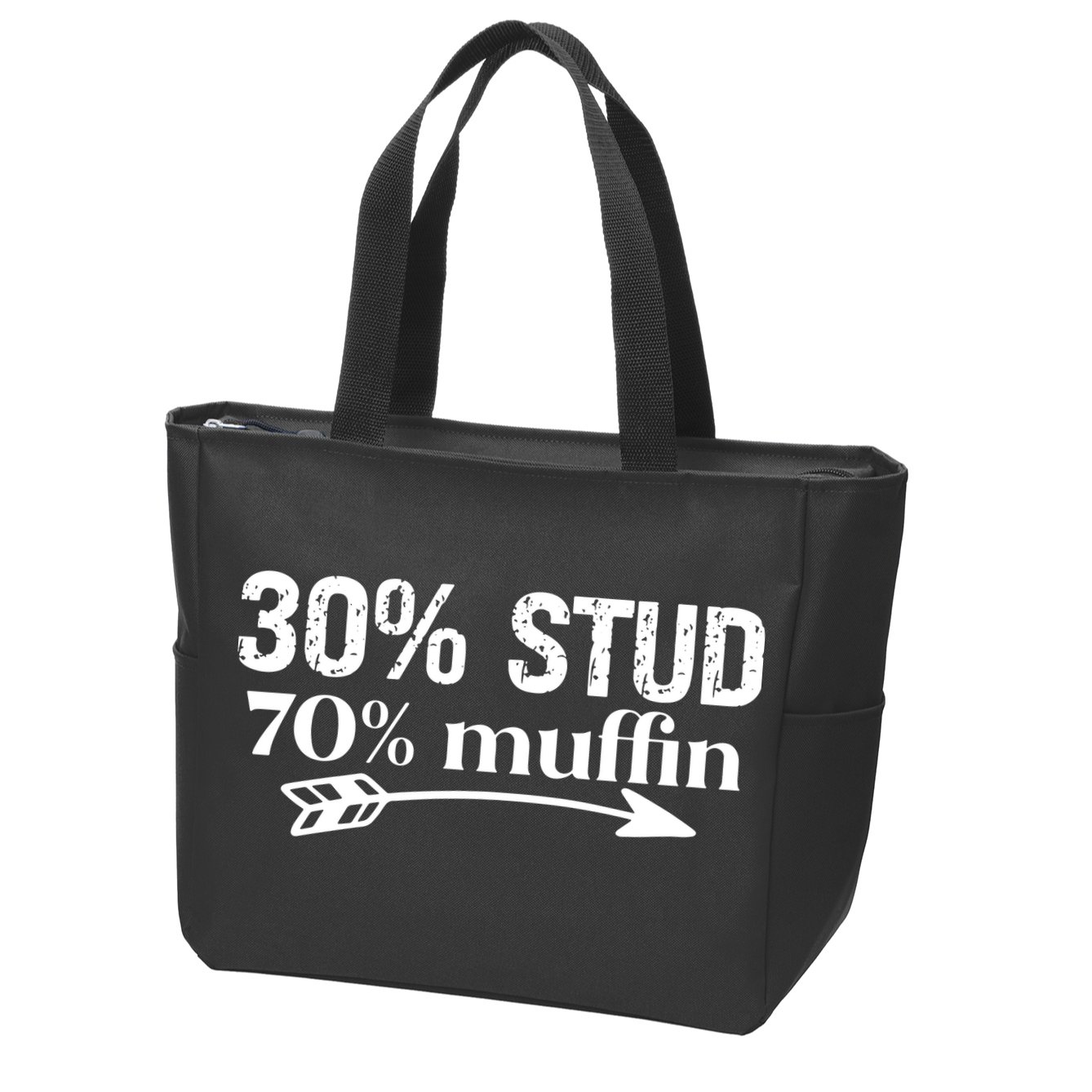 30% Stud 70% Muffin Zip Tote Bag