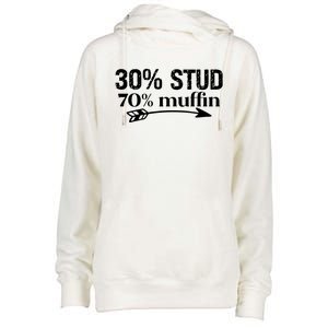 30% Stud 70% Muffin Womens Funnel Neck Pullover Hood