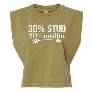 30% Stud 70% Muffin Garment-Dyed Women's Muscle Tee