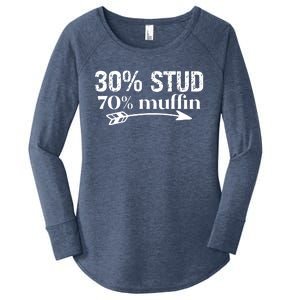 30% Stud 70% Muffin Women's Perfect Tri Tunic Long Sleeve Shirt