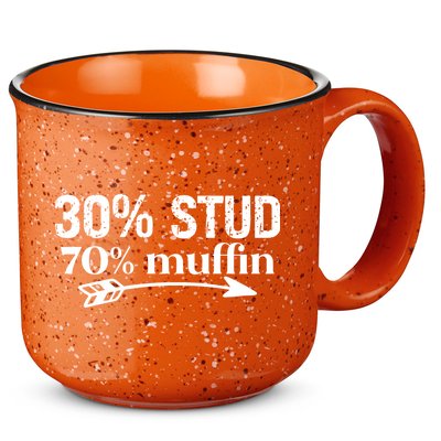 30% Stud 70% Muffin 15oz Campfire Ceramic Mug