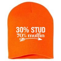 30% Stud 70% Muffin Short Acrylic Beanie