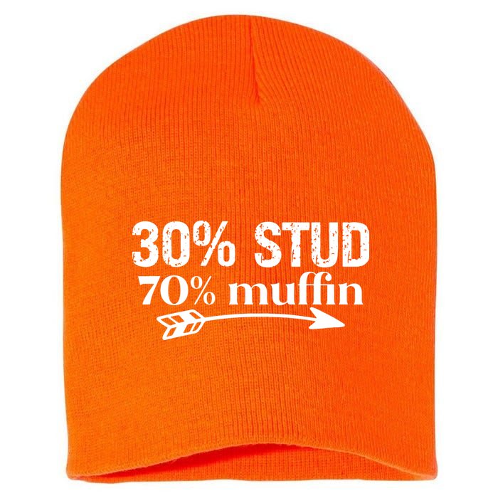 30% Stud 70% Muffin Short Acrylic Beanie
