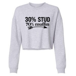 30% Stud 70% Muffin Cropped Pullover Crew