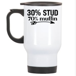 30% Stud 70% Muffin Stainless Steel Travel Mug