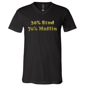 30% Stud 70% Muffin V-Neck T-Shirt