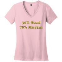 30 Stud 70 Muffin Women's V-Neck T-Shirt