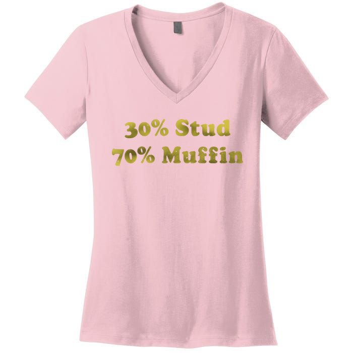 30 Stud 70 Muffin Women's V-Neck T-Shirt