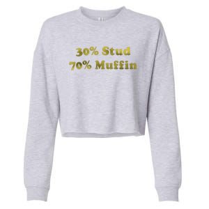 30 Stud 70 Muffin Cropped Pullover Crew