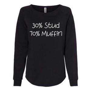 30 Stud 70 Muffin Funny Womens California Wash Sweatshirt