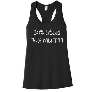 30 Stud 70 Muffin Funny Women's Racerback Tank