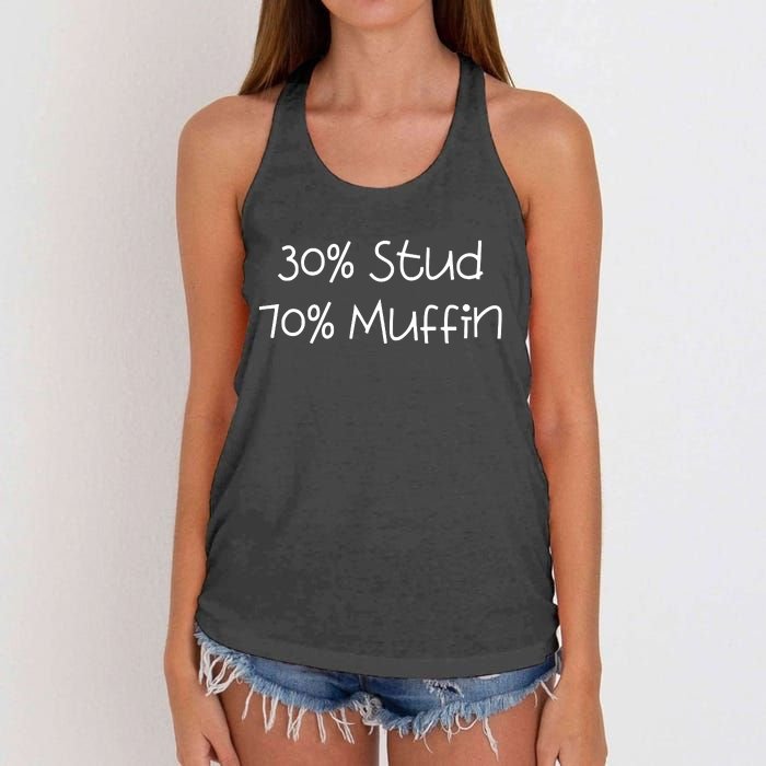 30 Stud 70 Muffin Funny Women's Knotted Racerback Tank