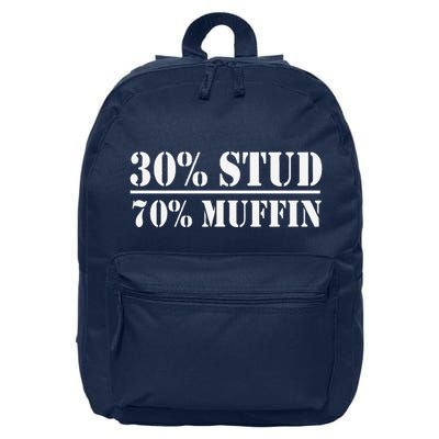 30 Stud 70 Muffin Funny Valentines Day Stud Muffin 16 in Basic Backpack