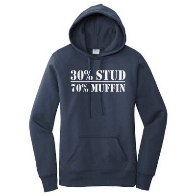 30 Stud 70 Muffin Funny Valentines Day Stud Muffin Women's Pullover Hoodie