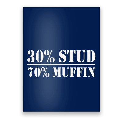 30 Stud 70 Muffin Funny Valentines Day Stud Muffin Poster