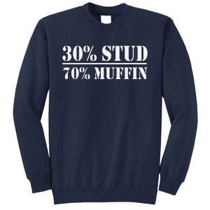 30 Stud 70 Muffin Funny Valentines Day Stud Muffin Tall Sweatshirt