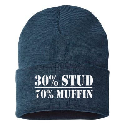 30 Stud 70 Muffin Funny Valentines Day Stud Muffin Sustainable Knit Beanie