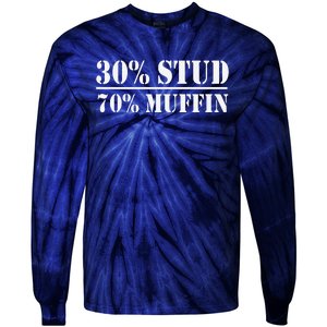 30 Stud 70 Muffin Funny Valentines Day Stud Muffin Tie-Dye Long Sleeve Shirt