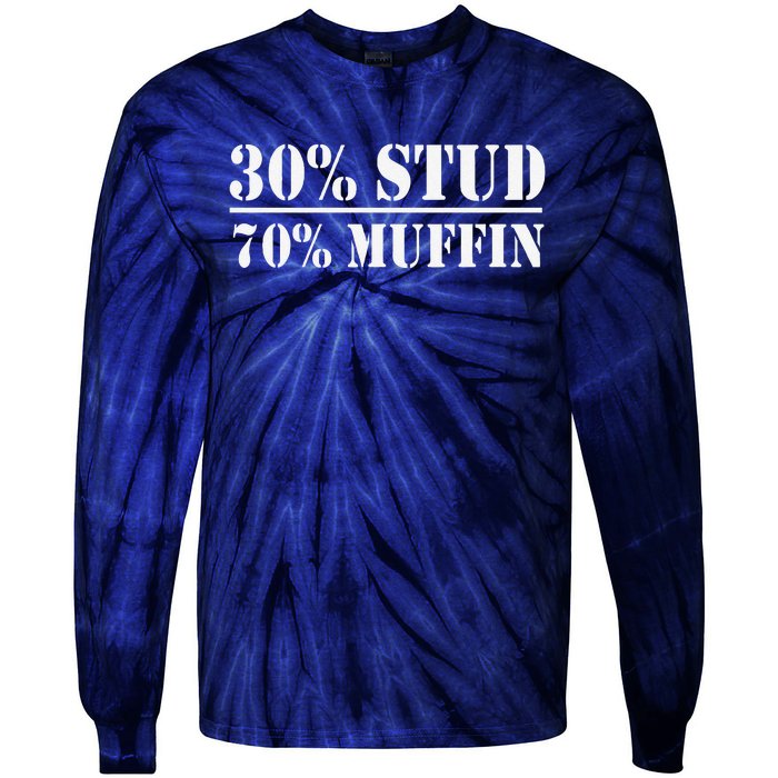 30 Stud 70 Muffin Funny Valentines Day Stud Muffin Tie-Dye Long Sleeve Shirt