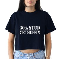 30 Stud 70 Muffin Funny Valentines Day Stud Muffin Crop Top
