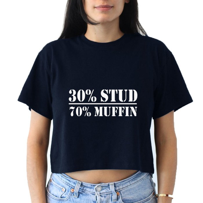 30 Stud 70 Muffin Funny Valentines Day Stud Muffin Crop Top