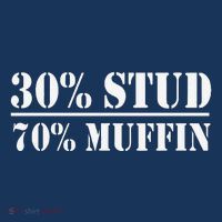 30 Stud 70 Muffin Funny Valentines Day Stud Muffin Women's V-Neck T-Shirt
