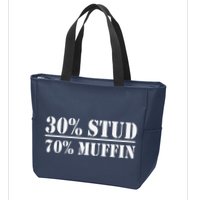 30 Stud 70 Muffin Funny Valentines Day Stud Muffin Zip Tote Bag