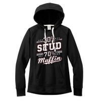 30 Stud 70 Muffin Vintage Retro Funny Joke Sarcasm Women's Fleece Hoodie