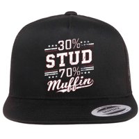 30 Stud 70 Muffin Vintage Retro Funny Joke Sarcasm Flat Bill Trucker Hat