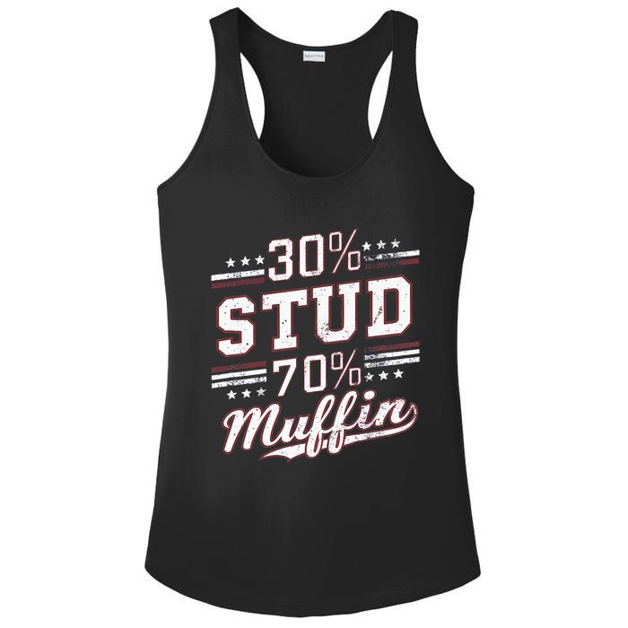 30 Stud 70 Muffin Vintage Retro Funny Joke Sarcasm Ladies PosiCharge Competitor Racerback Tank