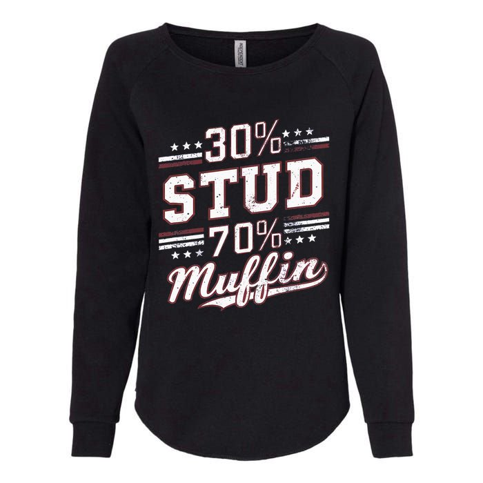 30 Stud 70 Muffin Vintage Retro Funny Joke Sarcasm Womens California Wash Sweatshirt