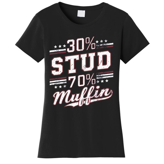 30 Stud 70 Muffin Vintage Retro Funny Joke Sarcasm Women's T-Shirt