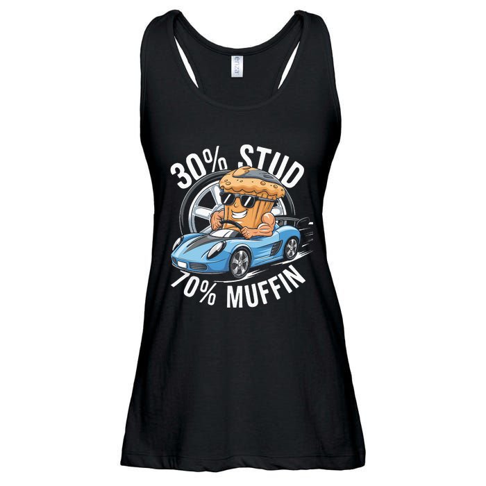 30 Stud 70 Muffin 30 Percent Stud 70 Percent Muffin Ladies Essential Flowy Tank