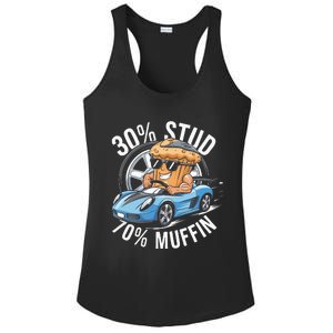 30 Stud 70 Muffin 30 Percent Stud 70 Percent Muffin Ladies PosiCharge Competitor Racerback Tank