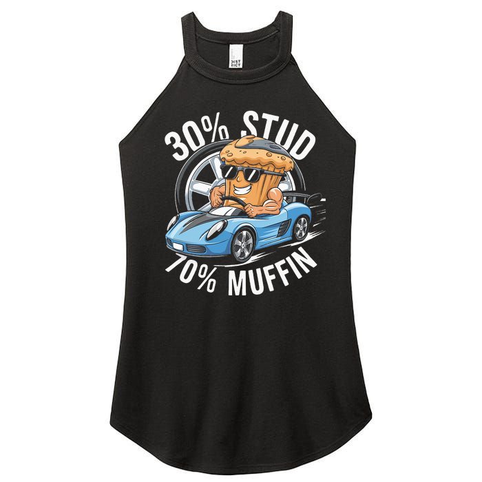 30 Stud 70 Muffin 30 Percent Stud 70 Percent Muffin Women's Perfect Tri Rocker Tank