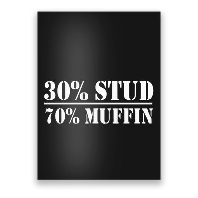 30 Stud 70 Muffin Funny Valentines Day Stud Muffin Poster