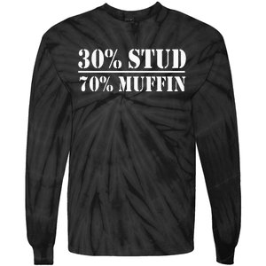 30 Stud 70 Muffin Funny Valentines Day Stud Muffin Tie-Dye Long Sleeve Shirt