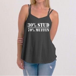 30 Stud 70 Muffin Funny Valentines Day Stud Muffin Women's Strappy Tank