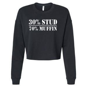 30 Stud 70 Muffin Funny Valentines Day Stud Muffin Cropped Pullover Crew