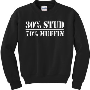 30 Stud 70 Muffin Funny Valentines Day Stud Muffin Kids Sweatshirt