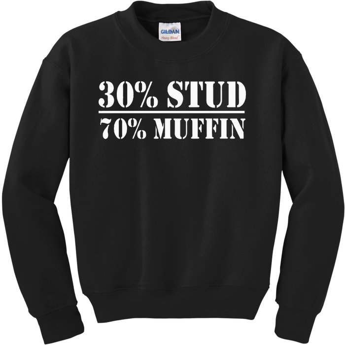 30 Stud 70 Muffin Funny Valentines Day Stud Muffin Kids Sweatshirt