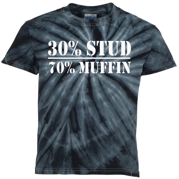 30 Stud 70 Muffin Funny Valentines Day Stud Muffin Kids Tie-Dye T-Shirt