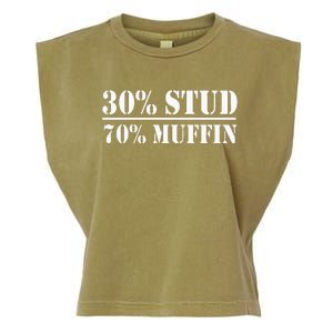 30 Stud 70 Muffin Funny Valentines Day Stud Muffin Garment-Dyed Women's Muscle Tee