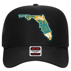 311 St Augustine Fl August 17th 2024 High Crown Mesh Back Trucker Hat