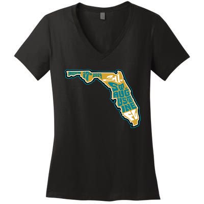 311 St Augustine Fl August 17th 2024 Women's V-Neck T-Shirt