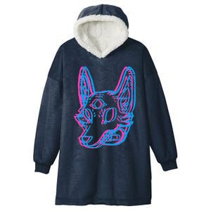 3d Space Coyote Hooded Wearable Blanket