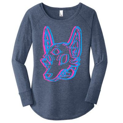 3d Space Coyote Women's Perfect Tri Tunic Long Sleeve Shirt